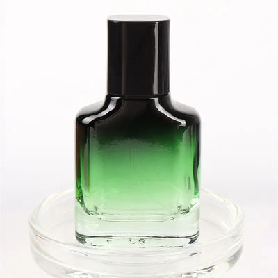 Portable 30ml Gradient Glass Fragrance Perfume Glass Bottle With Black Sprayer Black Cap