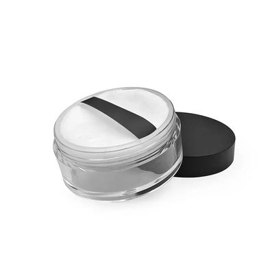 Fashionable round cap make up cosmetic packaging loose powder jar