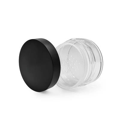 Fashionable round cap make up cosmetic packaging loose powder jar