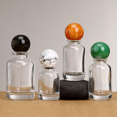 30ml/50ml/100ml pressed transparent 15 bayonet glass perfume bottle