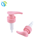 20/410 Ribbed Closure Lotion Bottle Pumps Pink For Cosmetic Skincare