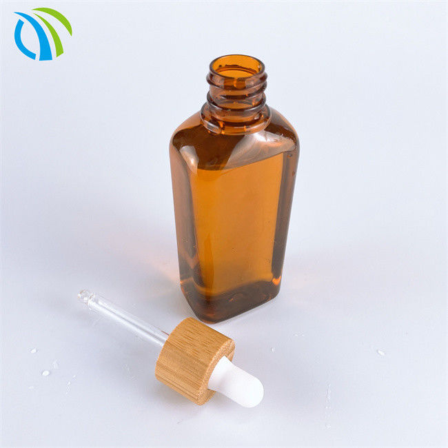 Plastic Eye Pipette Dropper Bottle 20/415 bamboo cap 20mm 1cc Ribbed