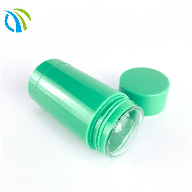 Green 0.15oz Lip Balm Containers 4.5g Plastic Lid 15ml White Oval
