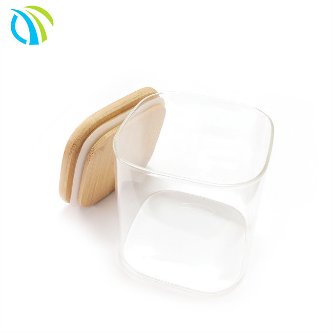 16oz Square Glass Food Storage Jars