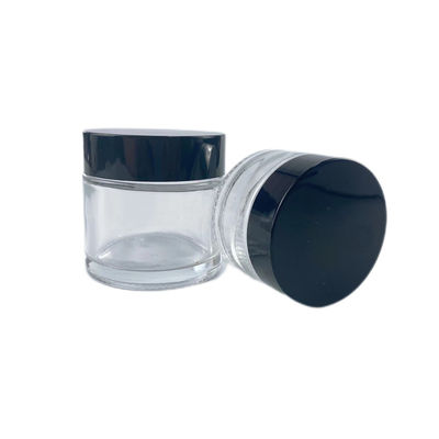Transparency Glass Jars Lip Balm Cream Container Bottle With Bronze Gold Lids