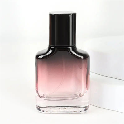 Portable 30ml Gradient Glass Fragrance Perfume Glass Bottle With Black Sprayer Black Cap
